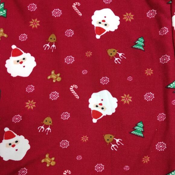 NWT Red Holiday Treats Santa Leggings sz Medium Candy Canes Gingerbread Reindeer - Picture 3 of 7